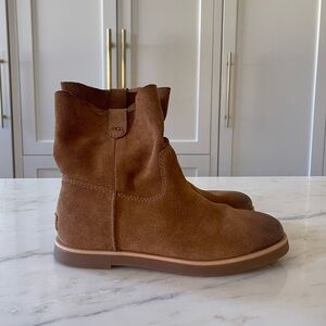 UGG Slouch Short Boots Booties, Sold Out!, Chestnut Suede Leather, Like New